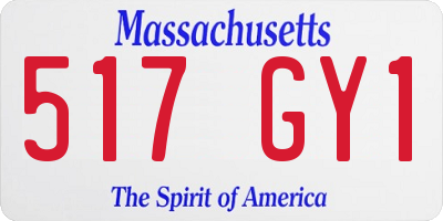 MA license plate 517GY1