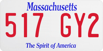 MA license plate 517GY2
