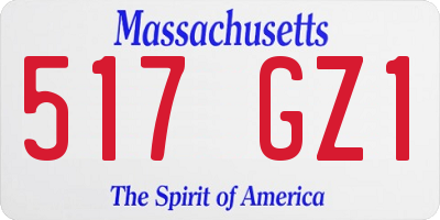 MA license plate 517GZ1
