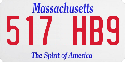 MA license plate 517HB9