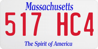 MA license plate 517HC4