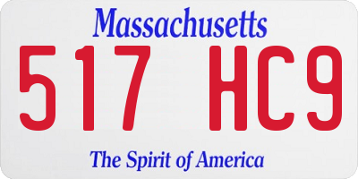 MA license plate 517HC9