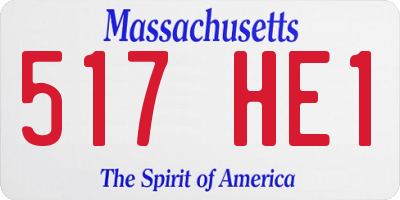 MA license plate 517HE1