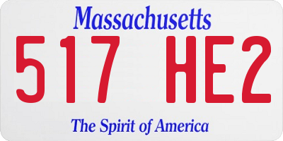 MA license plate 517HE2