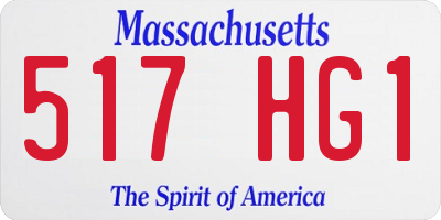 MA license plate 517HG1