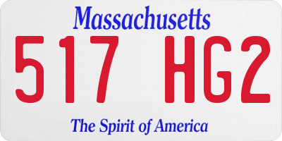MA license plate 517HG2