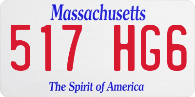 MA license plate 517HG6