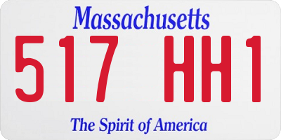 MA license plate 517HH1