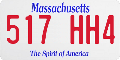 MA license plate 517HH4