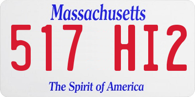 MA license plate 517HI2