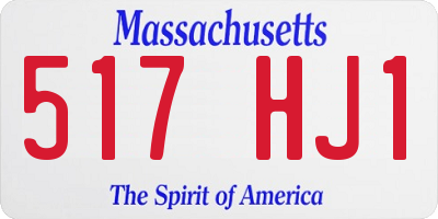 MA license plate 517HJ1