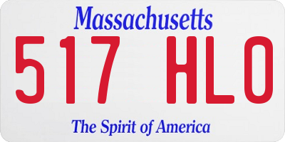 MA license plate 517HL0