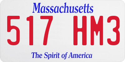MA license plate 517HM3