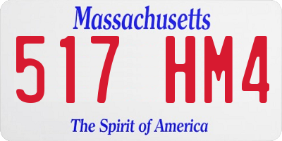 MA license plate 517HM4