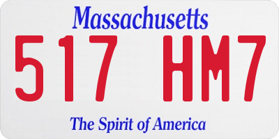 MA license plate 517HM7