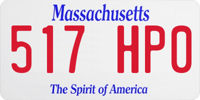 MA license plate 517HP0