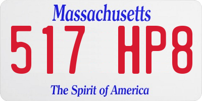 MA license plate 517HP8