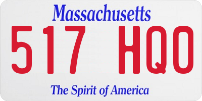 MA license plate 517HQ0