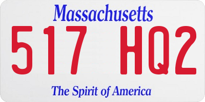 MA license plate 517HQ2