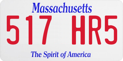 MA license plate 517HR5