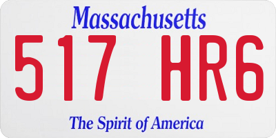 MA license plate 517HR6