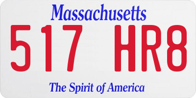 MA license plate 517HR8