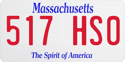MA license plate 517HS0