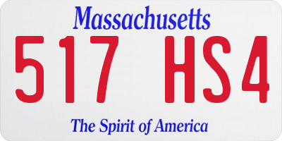 MA license plate 517HS4