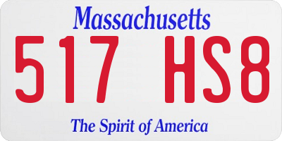MA license plate 517HS8