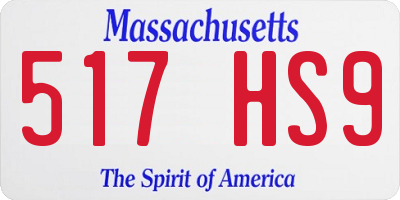 MA license plate 517HS9