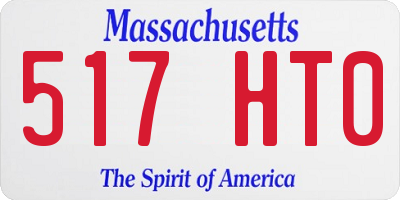 MA license plate 517HT0