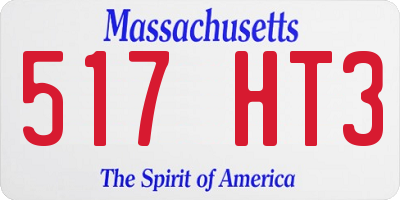 MA license plate 517HT3