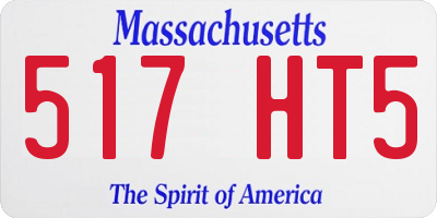 MA license plate 517HT5