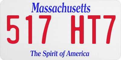 MA license plate 517HT7