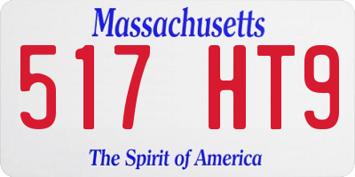 MA license plate 517HT9