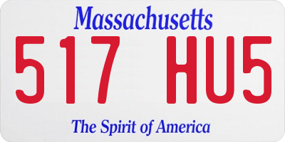 MA license plate 517HU5