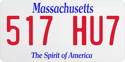 MA license plate 517HU7