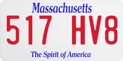 MA license plate 517HV8
