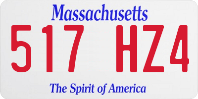 MA license plate 517HZ4