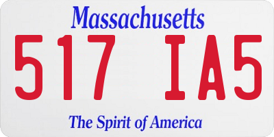 MA license plate 517IA5