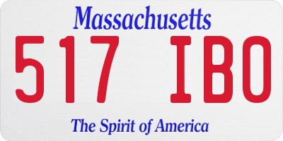 MA license plate 517IB0
