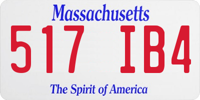 MA license plate 517IB4