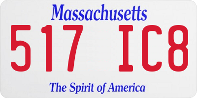 MA license plate 517IC8