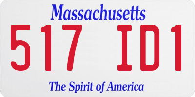 MA license plate 517ID1