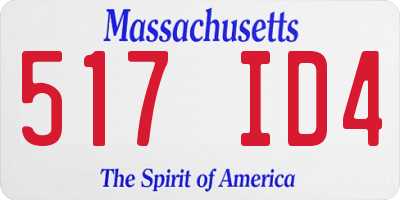 MA license plate 517ID4