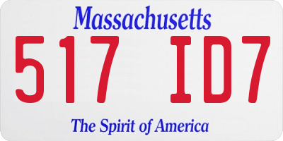 MA license plate 517ID7