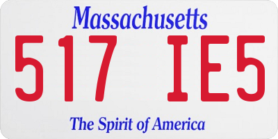 MA license plate 517IE5