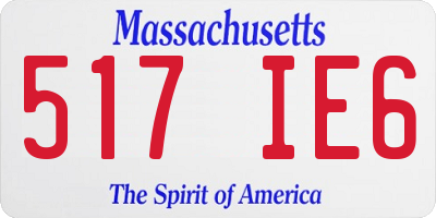 MA license plate 517IE6