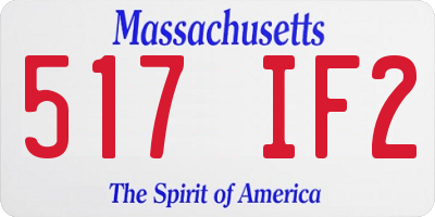 MA license plate 517IF2