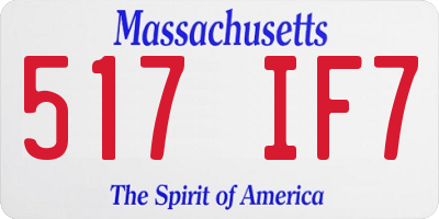 MA license plate 517IF7